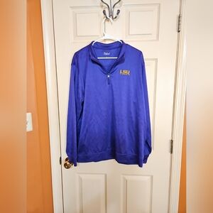 Mens Purple Oxford LSU Tigers 1/4 Zip Sweatshirt Size L NWOT